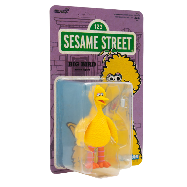 Seitliche Ansicht Sesamstraße Bibo Figur